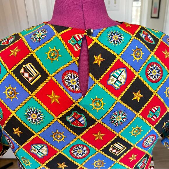 Vintage Talbots Nautical Classic Preppy Silk Blouse Sz 16 Corpcore Heritage - Picture 6 of 7